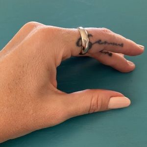 14k white gold wedding band